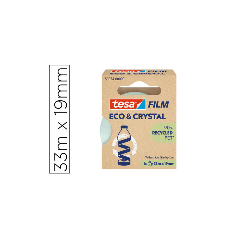 CINTA ADHESIVA TESA FILM ECO&CRISTAL TRANSPARENTE 33 M X 19 MM