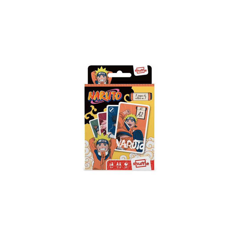 BARAJA DE CARTAS SHUFFLE INFANTIL NARUTO 3+1