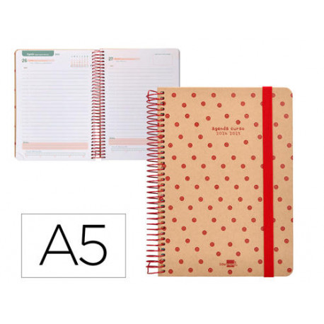 AGENDA ESCOLAR LIDERPAPEL A¥O 24 - 25 ESCOLAR CLASSIC SMILE DÖA PµGINA A5 TETRA