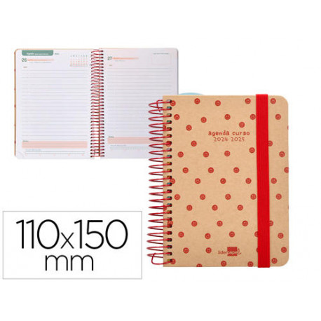 AGENDA ESCOLAR LIDERPAPEL A¥O 24 - 25 ESCOLAR CLASSIC SMILE DÖA PµGINA A6 TETRA