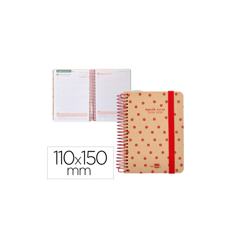 AGENDA ESCOLAR LIDERPAPEL A¥O 24 - 25 ESCOLAR CLASSIC SMILE DÖA PµGINA A6 TETRA