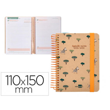 AGENDA ESCOLAR LIDERPAPEL A¥O 24 - 25 ESCOLAR CLASSIC ZEBRA DÖA PµGINA A6 TETRA