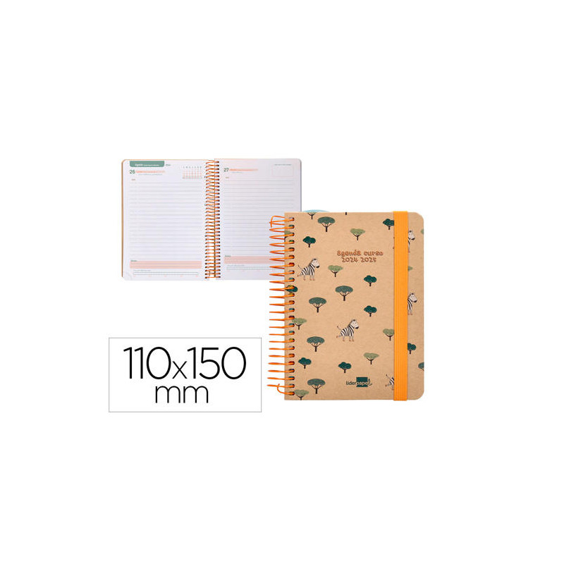 AGENDA ESCOLAR LIDERPAPEL A¥O 24 - 25 ESCOLAR CLASSIC ZEBRA DÖA PµGINA A6 TETRA