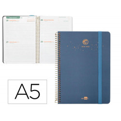 AGENDA ESCOLAR LIDERPAPEL A¥O 24 - 25 CURSO CLASSIC LINES AZUL 2 DÖAS PµGINA A5