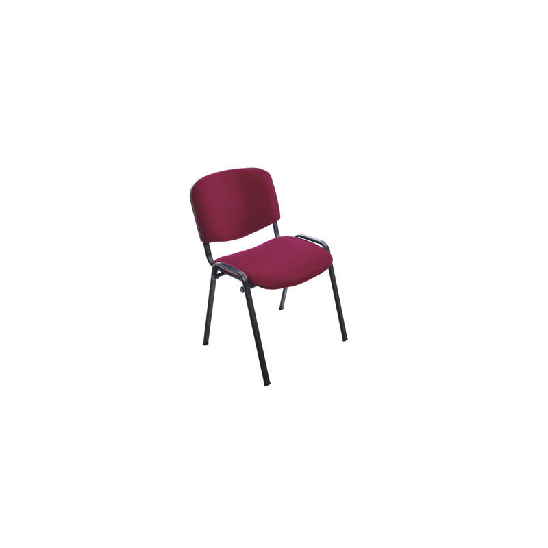 SILLA ROCADA CONFIDENTE ESTRUCTURA METALICA ASIENTO TELA IGNIFUGA BURDEOS 570X410X810 MM