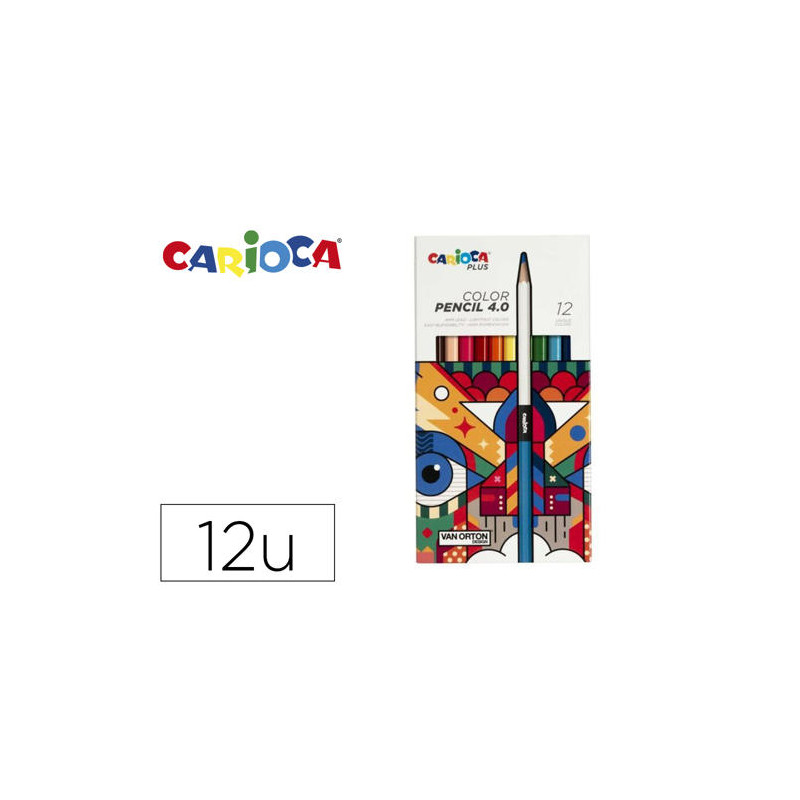 LAPICES DE COLORES CARIOCA PLUS 4.0 CAJA DE 12 UNIDADES COLORES SURTIDOS