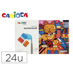 ACUARELA CARIOCA PLUS CAJA DE 24 UNIDADES COLORES SURTIDOS