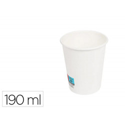 VASO DE PAPEL BLANCO BUNZL RECICLABLE PEFC 190 ML APTO BEBIDAS FRIAS Y CALIENTES PAQUETE DE 50 UNIDA