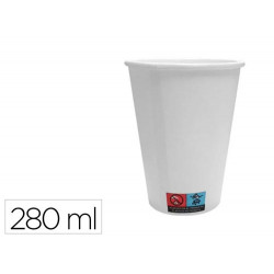 VASO DE PAPEL BLANCO BUNZL RECICLABLE PEFC 280 ML APTO BEBIDAS FRIAS Y CALIENTES PAQUETE DE 50 UNIDA