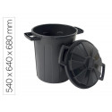 CONTENEDOR DE RECICLAJE ARCHIVO 2000 CON TAPA 100 LITROS NEGRO 540X640X680 MM