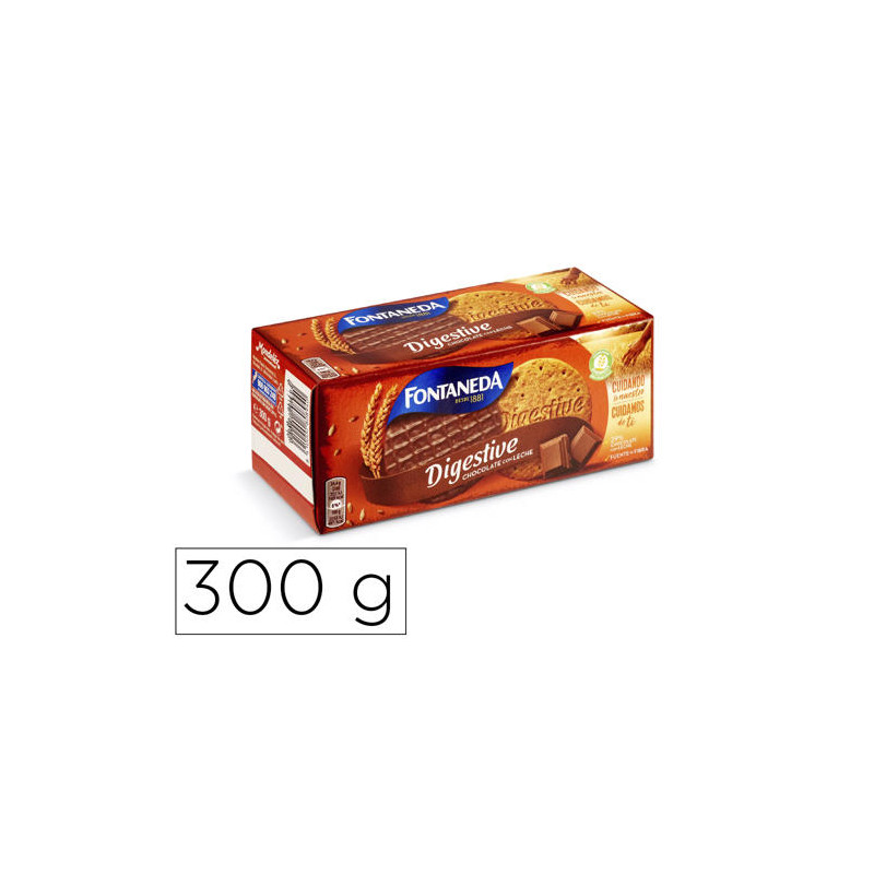 GALLETA FONTANEDA DIGESTIVE CHOCOLATE CON LECHE FIBRA CAJA DE 300 GR