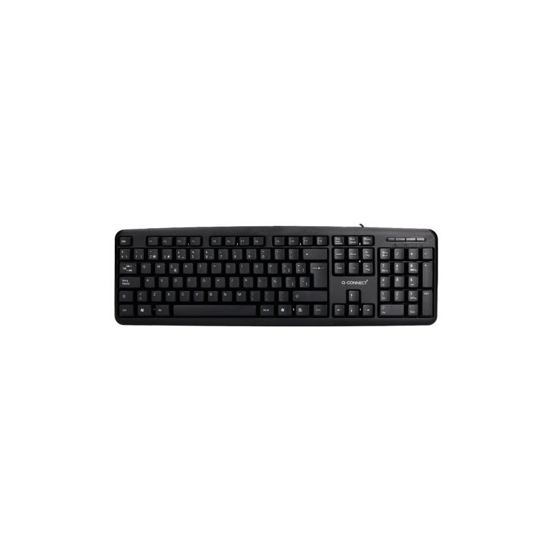 TECLADO Q-CONNECT CON CABLE 1,35 MT COLOR NEGRO