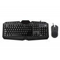 SET TECLADO Y RATON Q-CONNECT GAMING CON CABLE E ILUMINACION LED COLOR NEGRO