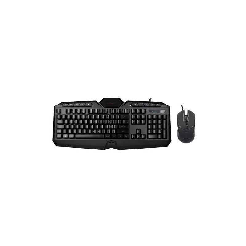 SET TECLADO Y RATON Q-CONNECT GAMING CON CABLE E ILUMINACION LED COLOR NEGRO