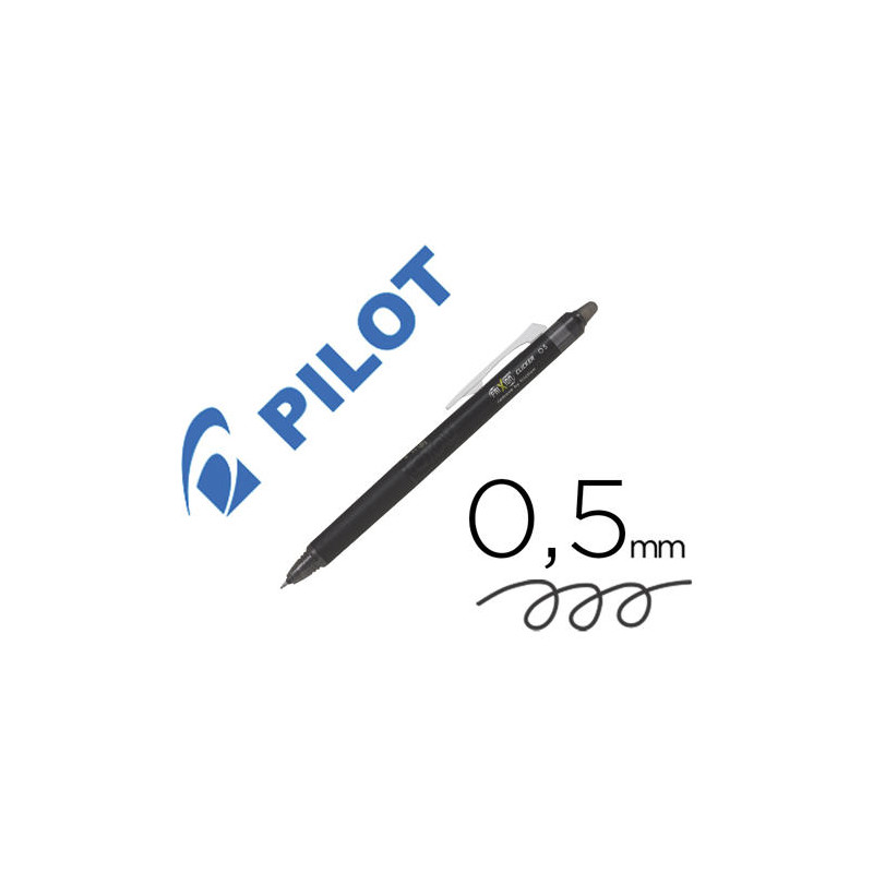 BOLIGRAFO PILOT FRIXION POINT CLICKER BORRABLE 0,5 MM NEGRO