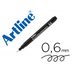 ROTULADOR ARTLINE CALIBRADO MICROMETRICO NEGRO ILLUSTRATION PEN EK-286ILN PUNTA POLIACETAL 0,6MM