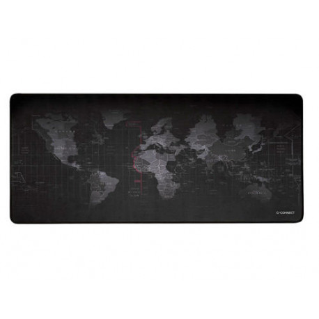 ALFOMBRILLA PARA RATON Q-CONNECT XXL NEGRA CON DISEÑO MAPA DEL MUNDO 900X400 MM