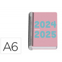 AGENDA ESCOLAR ESPIRAL DOHE DIN A6 DIA PAGINA 2024-2025 MEMORY BASIC ROSA