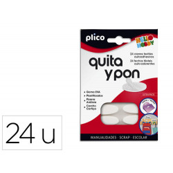 VELCRO ADHESIVO OVALADO PLICO QUITA Y PON BLISTER DE 24 UNIDADES