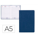 AGENDA ENCUADERNADA LIDERPAPEL ICARIA A5 2025 DIA PAGINA COLOR AZUL PAPEL 70 GR