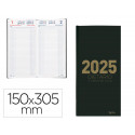 DIETARIO LIDERPAPEL 2025 DOS TERCIOS 15X30,5 CM COLOR NEGRO PAPEL 70 GR