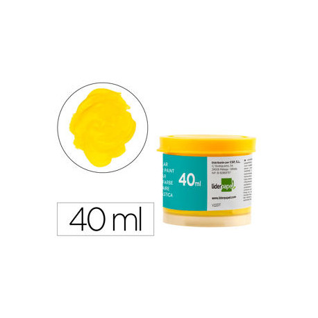 TEMPERA LIDERPAPEL ESCOLAR 40 ML AMARILLO