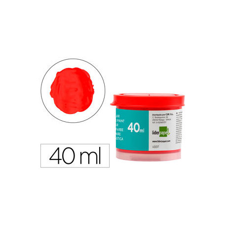 TEMPERA LIDERPAPEL ESCOLAR 40 ML ROJO