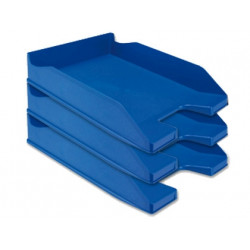 BANDEJA SOBREMESA PLASTICO Q-CONNECT AZUL OPACO 240X70X340 MM