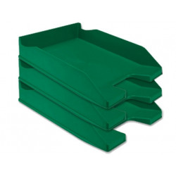 BANDEJA SOBREMESA PLASTICO Q-CONNECT VERDE OPACO 240X70X340 MM