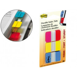 BANDERITAS SEPARADORAS RIGIDAS DISPENSADOR 3 COLORES POST-IT INDEX 686-RYB MEDIANOS22 BANDERITAS POR