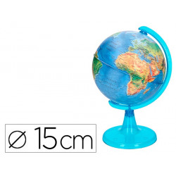 GLOBO TERRAQUEO LIDERPAPEL MAPA FISICO DIAMETRO 15 CM