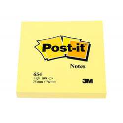 BLOC DE NOTAS ADHESIVAS QUITA Y PON POST-IT 76X76 MM CON 100HOJAS