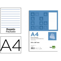 BLOC NOTAS LIDERPAPEL HORIZONTAL A4 80 HOJAS 60G/M2