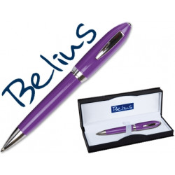 BOLIGRAFO BELIUS 2049 VIOLETA MALAGA EN ESTUCHE