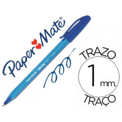 BOLIGRAFO PAPER MATE INKJOY 100 PUNTA MEDIA TRAZO 1MM AZUL