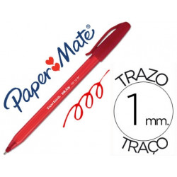 BOLIGRAFO PAPER MATE INKJOY 100 PUNTA MEDIA TRAZO 1MM ROJO