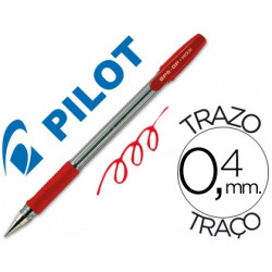 BOLIGRAFO PILOT BPS-GP ROJO SUJECION DE CAUCHO TINTA BASE DE ACEITE CON CAPUCHON