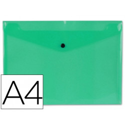 CARPETA LIDERPAPEL DOSSIER BROCHE 34043 POLIPROPILENO DIN A4 VERDE TRANSPARENTE 50 HOJAS