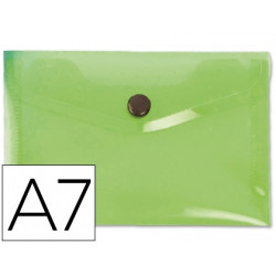 CARPETA LIDERPAPEL DOSSIER BROCHE 44223 POLIPROPILENO DIN A7 VERDE TRANSLUCIDO