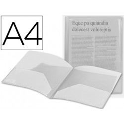 CARPETA LIDERPAPEL DOSSIER DOS BOLSAS 35584 POLIPROPILENODIN A4 INCOLORA