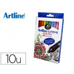 ROTULADOR ARTLINE SUPREME EPFS200 FINE LINER PUNTA DE FIBRA 0,4 MM BOLSA 10 UNIDADES COLORES SURTIDO