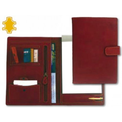 CARPETA PORTAFOLIOS Q-CONNECT ARTESANIA PIEL CUARTO CON BROCHE 275X193 MM FABRICADA ENUBRIQUE