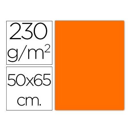 CARTULINA FLUORESCENTE NARANJA 50X65 CM 230 GR