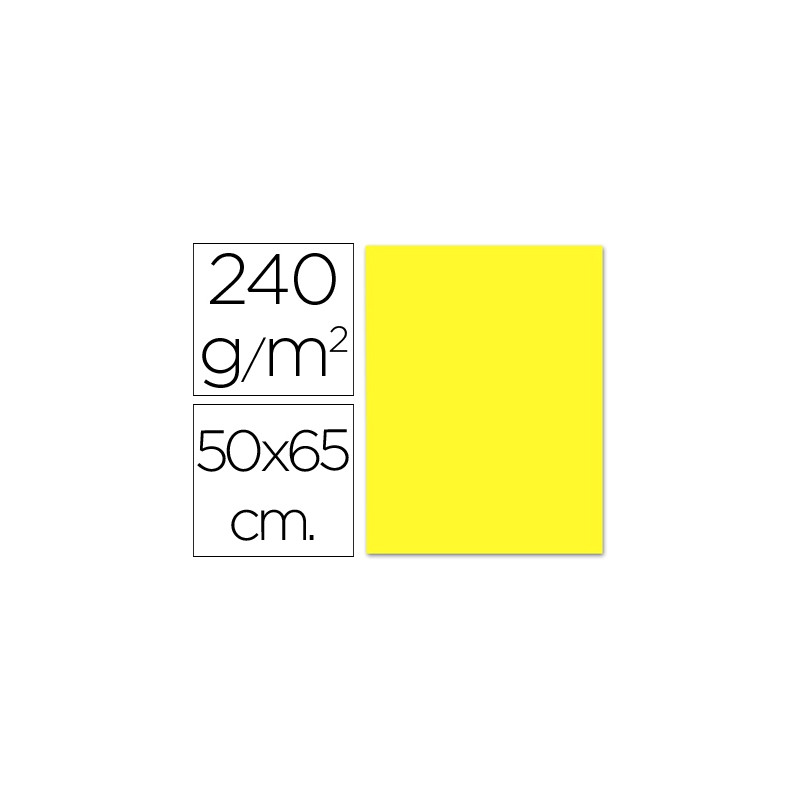 CARTULINA LIDERPAPEL 50X65 CM 240G/M2 AMARILLO