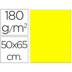 CARTULINA LIDERPAPEL 50X65 CM 180G/M2 AMARILLO LIMON