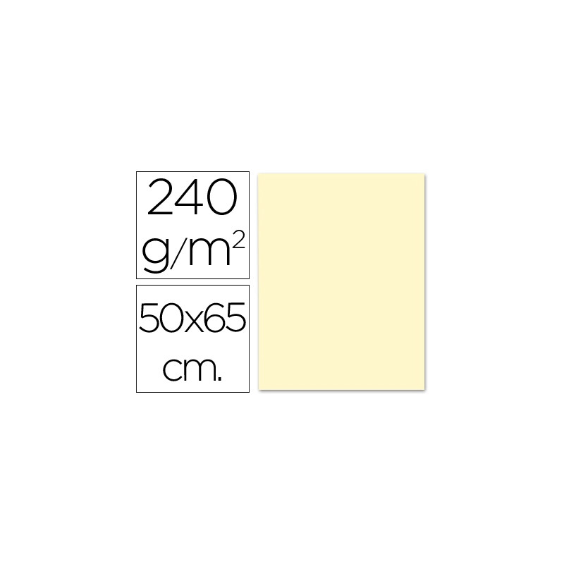 CARTULINA LIDERPAPEL 50X65 CM 240G/M2 CREMA