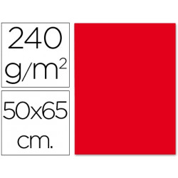 CARTULINA LIDERPAPEL 50X65 CM 240G/M2 ROJO