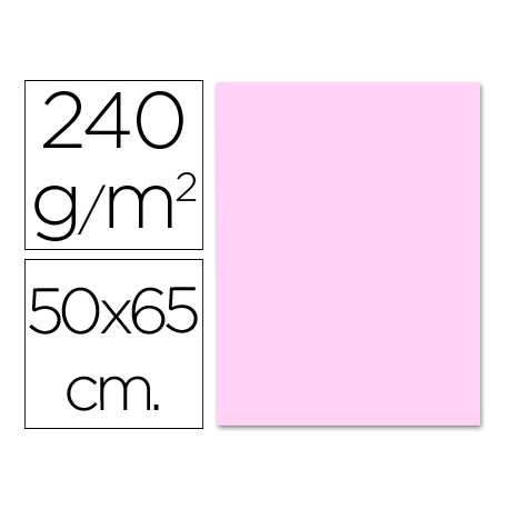 CARTULINA LIDERPAPEL 50X65 CM 240G/M2 ROSA