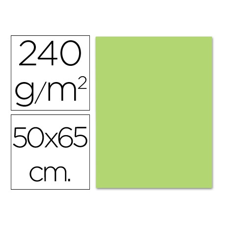 CARTULINA LIDERPAPEL 50X65 CM 240G/M2 VERDE HIERBA