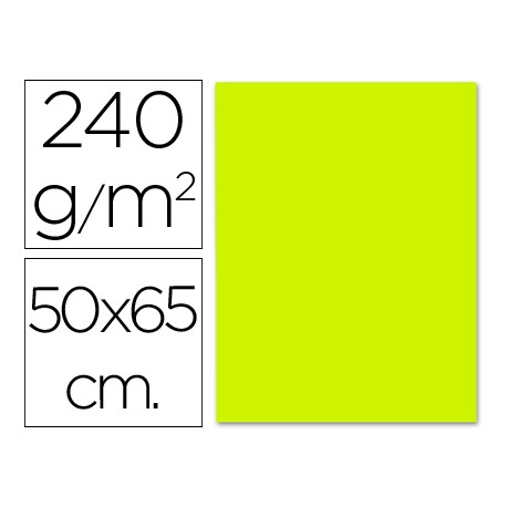 CARTULINA LIDERPAPEL 50X65 CM 240G/M2 VERDE PISTACHO